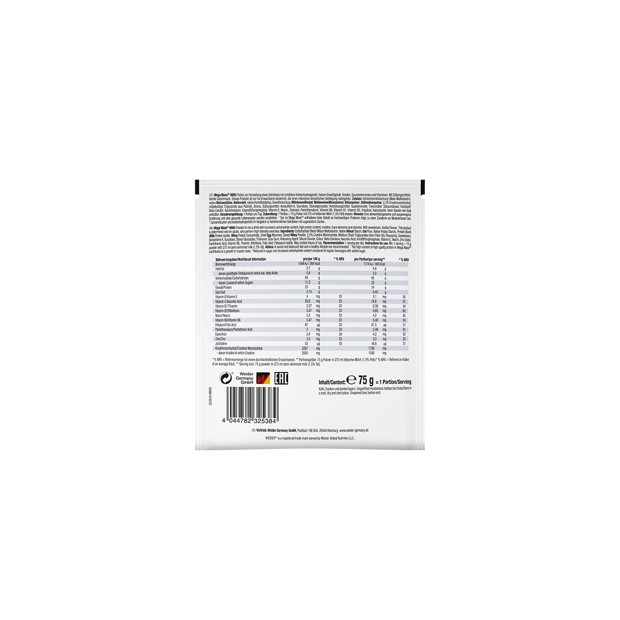 Mega Mass 4000 Probierbeutel